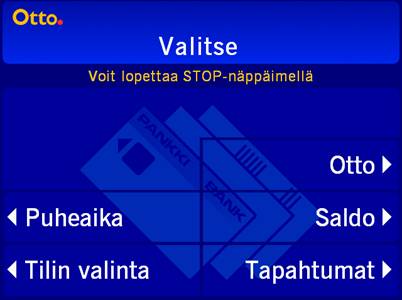 Otto-päävalikko Otto-päävalikko